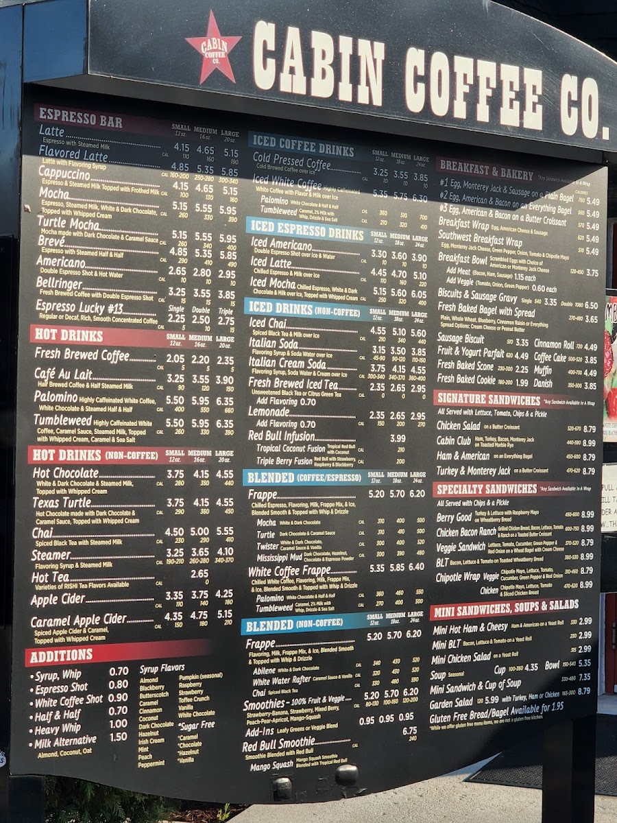 Cabin Coffee Co Menu-1
